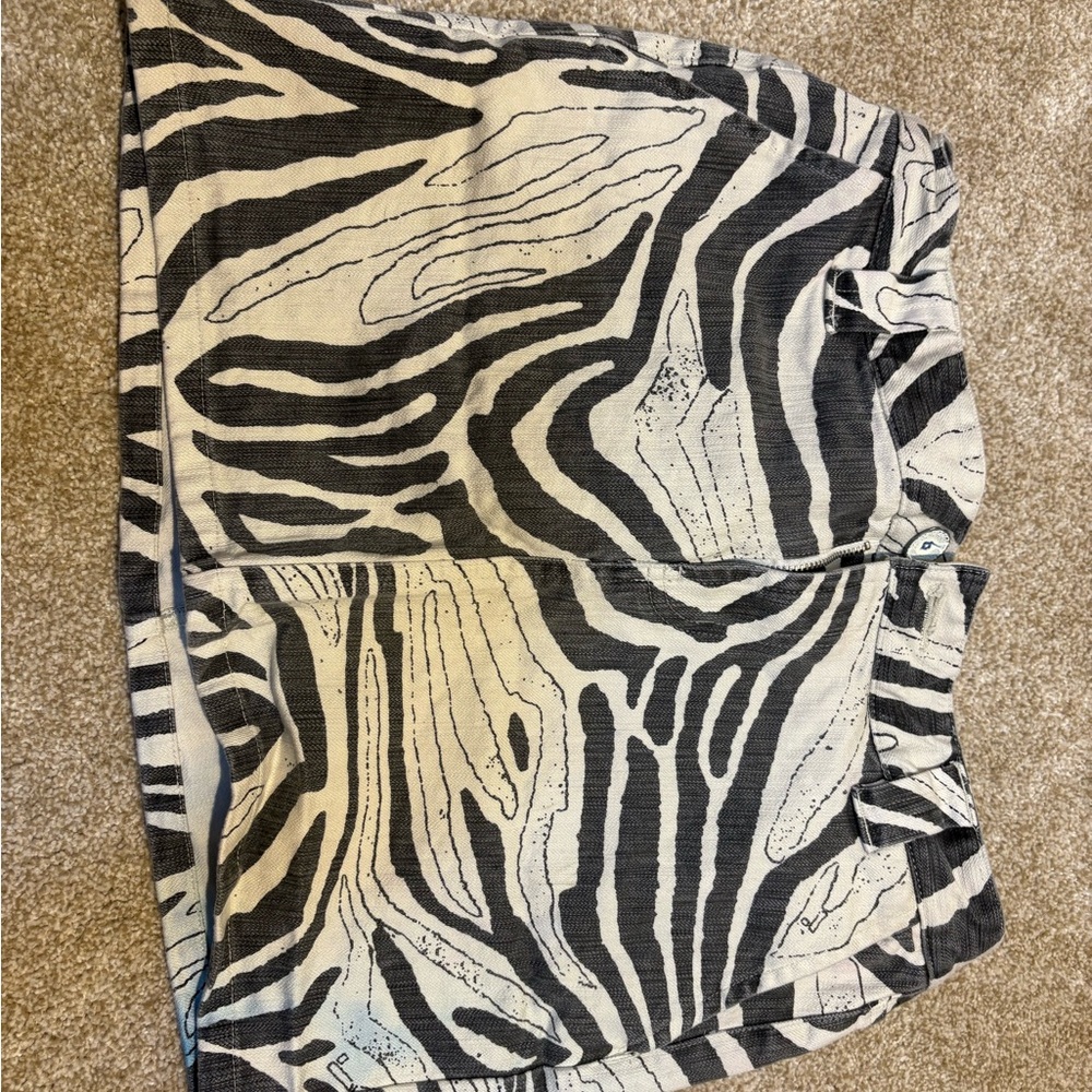 Rogan for Target Zebra Print Mini Skirt - Black and White
